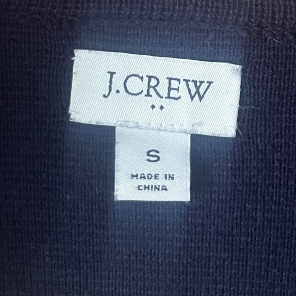 J. Crew Navy Blue Double Button Knit Sweater Blazer, Size S, Style G9309